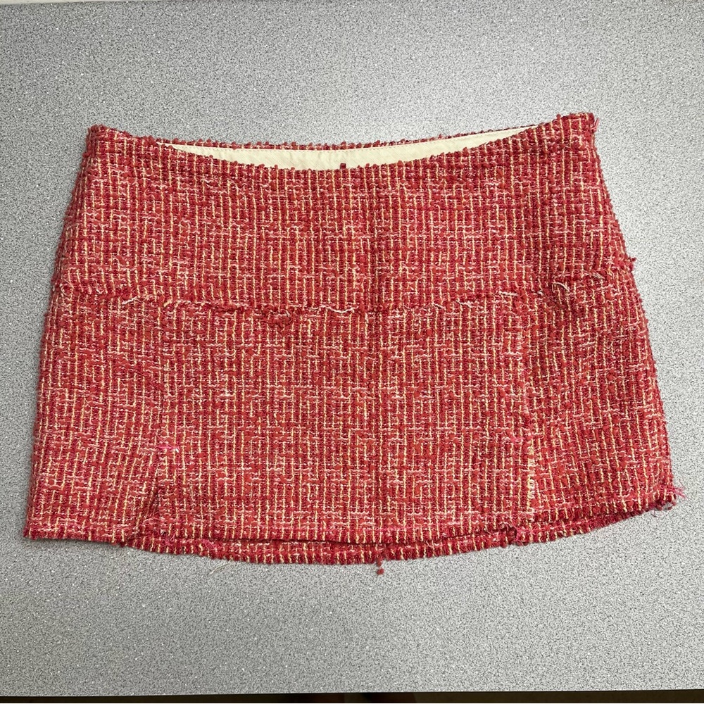 NWT! Vintage Y2K Abercrombie & Fitch 2000s Tweed Mini Skirt